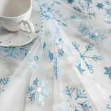Purpdrank   French Romantic Jacquard Tablecloth Ultra-Transparent Gauze Christmas Decor for Shooting 2Pcs Washable Table Mat for All Seasons