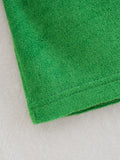 Purpdrank  Women's Terry Cloth Dress Green T-Shirt Collar Loose Fit Casual Spring Summer Maxi Dress