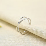 Purpdrank - Punk Geometric Irregular Liquid Lava Waterdrop Shaped Open Rings For Women Vintage Silver Color Metal Rings Personality Jewelry