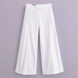 Purpdrank  Spring New Women's Fashion Style Casual Loose Versatile Mid Waist Wide Leg Pants