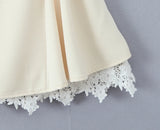 Purpdrank  Sexy Spliced Lace U Collar Big Backless Sling Dress Woman Low Slim Waist Pleated Swing Ball Gown Mini Tank Dresses Robe