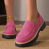 Purpdrank  New Women Orthopedic Platform Loafers Non Slip Thick Sole Shoes All Matched Comfortable Walking Loafers for Outdoor Travel