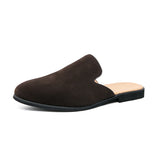 Purpdrank  Summer New Men's Flat Shoes Men's Casual Shoes Versatile Half Slippers Beach Shoes Soft Sole Comfortable Classic Men's Loafers