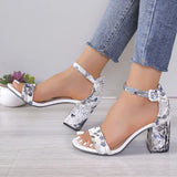 Purpdrank  Woman’s Sandals New Summer Elegant Designer Sandal Female Fashion Comfortable Medium Block High Heels Women Shoes Plus Size
