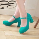 Purpdrank - Classic Velvet High Heels Shoes Female Sexy Straps Black Blue Womens Heeled Platform Everyday Casual Shoes Dress Pumps Ladies