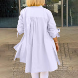 Purpdrank  Elegant Women Shirt Top Elegant Women's Long-sleeved Shirt Collection Versatile Workwear Party Tops Vacation for Stylish