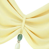 Purpdrank  Summer Women Sexy Hollow Out Butter Yellow Long Dress V-neck Backless Beaded decoration Vestidos Female Vacation Robes