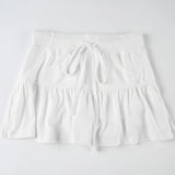 Purpdrank  Sports Style Drawstring Strap Split A-Line Skirts Women Summer T-shaped Pocket Solid Mini Bottoms Y2K Aesthetics 2025