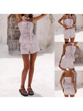 Purpdrank  Women s 2-Piece Pajama Set with Striped Tie-Up Front Tube Top and Shorts - Comfortable Loungewear Sleepwear Outfit
