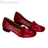Purpdrank  Square Toe Loafers Shoes Woman Soft Leather Retro Sandals Shallow Summer 2025 Trend Soft Sole Shoes Comfort Zapatillas De Mujer