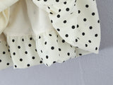 Purpdrank  Summer Sweet Polka Dot Print Mini BUD Skirt Women Elastic Waist Ball Gown Swing Skater Short Skirts Party Girl Beige Black