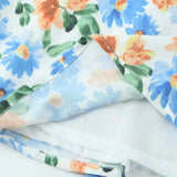 Purpdrank  Pink Floral Print Backless Sling Dress Summer Woman Spliced Lace Bow V neck Mini Short Robe Beach Holiday Vestidos