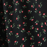Purpdrank  Sexy Black Floral Chiffon Sling Dress Women Front Open Buttons V neck Ruffles Hem Short Dresses Femme Mini Vestidos Robe