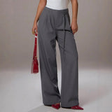 Purpdrank   Spring Fashion Business Casual Stretch Wide-leg Women's Pants Casual Pants