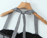 Purpdrank  Trendy Teenage Girl's Bodysuit with Waist-Cinching Strap Fibone a Top with Dstring A-Line  Skirt Faion Set