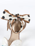 Purpdrank  Sweet Pink Bow Decoration Brand Sandals Women Fashion Silk Strap Design High Heel Sandals Elegant Party Dress Shoe Zapatos Mujer