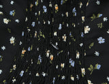 Purpdrank  Sexy Black Floral Print Spliced Lace Bow Halter V Collar Backless Mini Dress Women Elastic Zipper Back A-line Short Robe Holiday