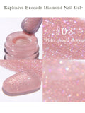 Purpdrank  12ML 4-Color Pink Blue White Green Explosive Gel Nail Polish Diamond Gel Polish Summer Nails Blue Nails Nail Supplies