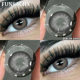 Purpdrank  1 Pair Yearly New Korean Natural Lenses Color Contact Lenses Eyes Black Beautiful Pupil Brown Eye Contacts Cosmetic Len