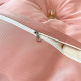 Purpdrank  Flowers Embroidery Bedding Set Comfortable Light Luxury Four-Piece Set With Lace Girl King Duvet Cover Set Bed Sheet Pillowcases