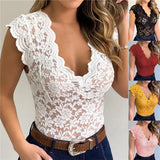 Purpdrank Women Summer Sexy Lace Crochet Cardigan Casual Solid Color Tops Trend Lace Hollow Out Top for Ladies