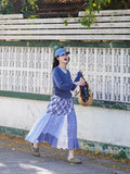 Purpdrank  Harajuku Plaid Midi Skirt Women Japanese Lace Patchwork Skirts Summer Korean Fashion High Waist Casual A Line Faldas New
