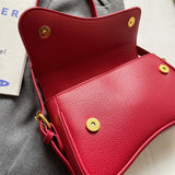 Purpdrank  Irregular Shapes Crossbody Bags For Women Red Lychee Pattern Flap Shoulder Bag Casual Street Simple Fashion Satchels 2025