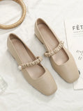 Purpdrank - Women's Summer Footwear Japanese Style Lolita Shoes for Woman 2023 Mary Jane Pearl Square Heels Toe Low Heel Elegant Gothic Chic