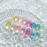 Purpdrank  1Pcs 10ML New Blue Nails Whitening Nail Art Super Flash Purple Blue Glass Bead Cat Eye Gel Nail Polish Autumn Nails