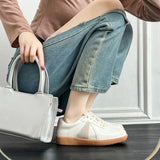 Purpdrank  Casual Woman Shoe Clogs Platform All-Match Female Footwear Round Toe Mixed Colors Increas Height Wedge Basket 2025 Small Creeper