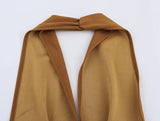 Purpdrank  Women Gathered Halterneck Top Spring Sexy Backless Elastic Women's Camisole Sleeveless Female Folds Tops