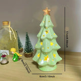 Purpdrank  Creative and cute ceramic bow bell star Christmas tree ceramic ornaments, home Christmas decorations, Christmas decoration gifts