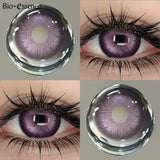 Purpdrank  0~-6.00 Myopia Lenses 1 Pair Colored Contact Lenses with Degree Natural Eye Contact Prescription Lens Free Shipping