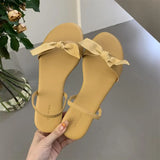 Purpdrank  Slippers Casual Butterfly-Knot Shoes Slides Low Beige Heeled Sandals Slipers Women Luxury Flat Summer Black Soft 2025 Rome Fabri