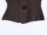 Purpdrank  European-style new women's fashionable, versatile, elegant, slimming knitted blazer with jeweled buttons.