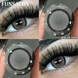 Purpdrank  1 Pair Yearly New Korean Natural Lenses Color Contact Lenses Eyes Black Beautiful Pupil Brown Eye Contacts Cosmetic Len