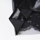 Purpdrank  Sexy Slim Lace Halter Dress See Through Patchwork Pu Leather V-Neck Sleeveless Mini Dresses For Women Summer Party Clubwear Lady