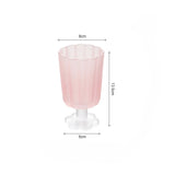 Purpdrank  225ml French Style Drinkware Glass Cup Petal Wine Glass Household Short Footed Cocktail Ice Cream Cup Dopamine Drinking Utensils