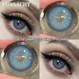 Purpdrank  1 Pair Colored Brown Contact Lenses for Eyes Natural Soft Lens Women Makeup Lens Cosmetics Gray Pupils Yearly Daily Use