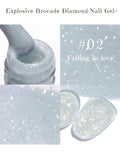 Purpdrank  12ML 4-Color Pink Blue White Green Explosive Gel Nail Polish Diamond Gel Polish Summer Nails Blue Nails Nail Supplies