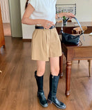Purpdrank  Summer Vintage Women's Cargo Wide Leg Shorts Pocket 2025 New High Waist Solid Casual Loose A-line Short Pants Female