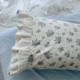 Purpdrank  3/4Pcs Vintage French Floral Lace Ruffles Winter Warm Milk Velvet Bedding Set Single Queen King Duvet Cover Bed Sheet Pillowcase