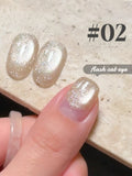Purpdrank  12ML 10-Color Blue Series Blue Eyes Star Sea Cat Eye Gel Nail Polish New Summer Flash Lamp Cat Eye Nail Polish Nail Art