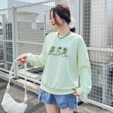 Purpdrank  Women's Sweatshirt New Autumn Round Neck Versatile Cute Printed Long-sleeved Slightly Comfortable Casual Top