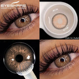 Purpdrank  1pair Natural Colored Contact Lenses Brown Eye Lenses Gray Makeup Eyes Pupils Lens Yearly Green Beautiful Pupils Yearly