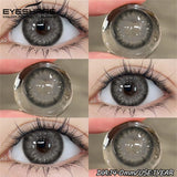 Purpdrank  1Pair Natural Brown Contact Blue Eyes Lenses High Quality Gray Eye Contacts Green Pupils Yearly Colored Contact Lenses