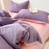 Purpdrank  New Style Yarn-dyed Washed Pure Cotton Checkered Quilt Cover Spring Skin-friendly and Breathable Duvet Cover 220x240