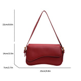 Purpdrank  Irregular Shapes Crossbody Bags For Women Red Lychee Pattern Flap Shoulder Bag Casual Street Simple Fashion Satchels 2025