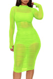 Purpdrank  Summer New European Nightclub Gauze Dress + Small Vest + Shorts Three-piece Set Women Clothing Sexy Dress