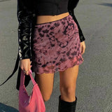 Purpdrank   High Waisted Skirts Women Sexy Cheetah Print Vintage Mini Skirts Fashion Casual Chiffon Mesh Slim Skirt Summer New
